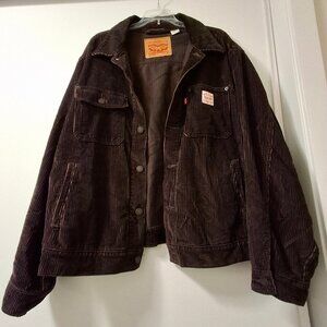 Levi's Workwear Corduroy Sunrise Trucker Jacket, dark brown, sz M